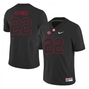 Justice Haynes Roll Tide #22 Alumni Men's College Football Jerseys - Black 326979-747