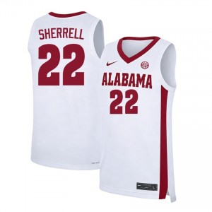 Aiden Sherrell Crimson Tide Player #22 College Basketball Men's Jerseys - White 367030-288