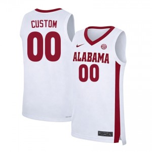 Custom The Tide College Basketball Stitched Men #00 Jersey - White 338961-567