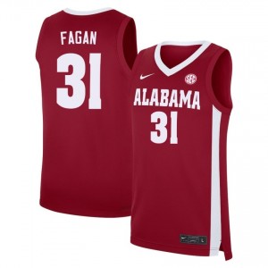 Jack Fagan Bama College Basketball 2025 Mens #31 Jerseys - Crimson 759621-499