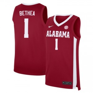 Jalil Bethea Crimson Tide Men's #1 College Basketball NCAA Jersey - Crimson 149683-287