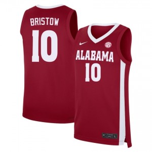 Keitenn Bristow Bama Embroidery College Basketball #10 Men Jerseys - Crimson 383326-213