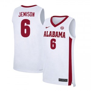 London Jemison The Tide #6 High School Men's College Basketball Jersey - White 772258-513