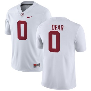 Akylin Dear University of Alabama Men #0 College Football Player Jerseys - White 386995-143