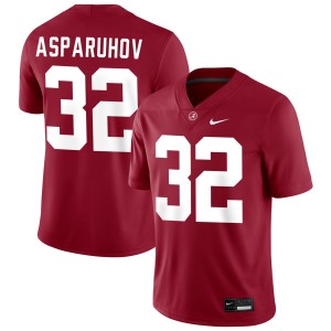 Alex Asparuhov Crimson NCAA #32 College Football Men's Jerseys - Crimson 160361-134