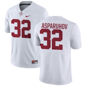 Alex Asparuhov University of Alabama NCAA #32 Men College Football Jersey - White 798407-195