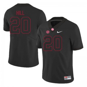 Daniel Hill Alabama College Football Mens #20 Limited Jerseys - Blackout 427606-759