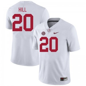 Daniel Hill University of Alabama University #20 Mens College Football Jersey - White 918445-753