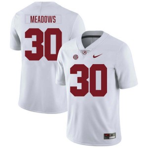 Derek Meadows The Tide College Football Men's #30 2025 Jerseys - White 525520-106