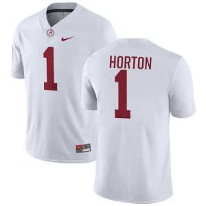 Isaiah Horton University of Alabama University #1 Men's College Football Jersey - White 349130-649