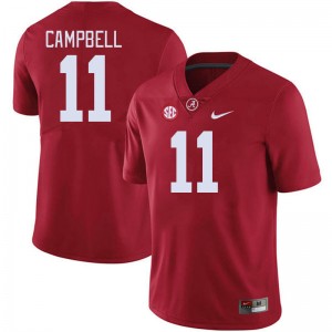 Jihaad Campbell The Tide College Football Embroidery #11 Men's Jersey - Crimson 723561-354