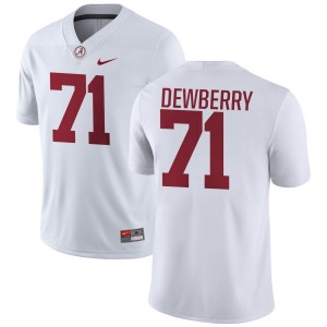 Kam Dewberry Alabama Crimson Tide College Football #71 Embroidery Men Jerseys - White 607444-722