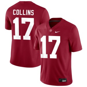 Kelby Collins Bama Embroidery #17 College Football Mens Jersey - Crimson 787091-781