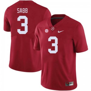 Keon Sabb Bama University #3 College Football Men Jerseys - Crimson 857794-321