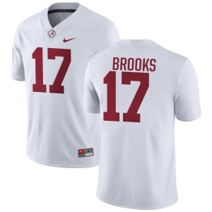 Lotzeir Brooks Bama #17 Men College Football University Jersey - White 603627-484