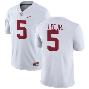 Dijon Lee Jr. Alabama Crimson Tide #5 College Football Men Player Jerseys - White 553699-360