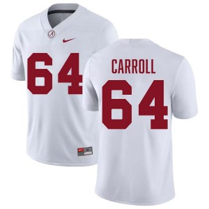 Michael Carroll Bama College Football Mens Stitched #64 Jerseys - White 756914-134