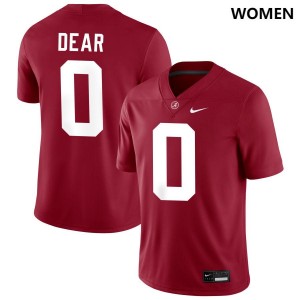 Akylin Dear University of Alabama #0 Womens College Football Limited Jerseys - Crimson 936131-599