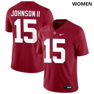 Duke Johnson II University of Alabama Women's College Football 2025 #15 Jersey - Crimson 488871-229