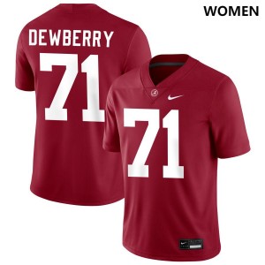 Kam Dewberry Bama University Womens #71 College Football Jerseys - Crimson 711808-179