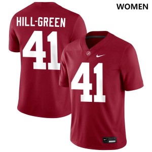 Nikhai Hill-Green Alabama Limited Women's #41 College Football Jersey - Crimson 374636-389