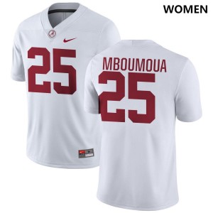 Steve Bolo Mboumoua Alabama Womens #25 2025 College Football Jerseys - White 632486-943