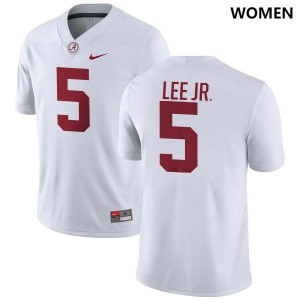 Dijon Lee Jr. Bama #5 Embroidery Womens College Football Jersey - White 898985-353