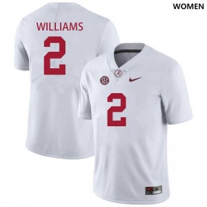Ryan Williams Bama #2 Stitched College Football Women's Jersey - White 611055-382