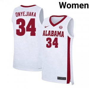 Collins Onyejiaka Alabama Women's #34 Player College Basketball Jerseys - White 464476-618