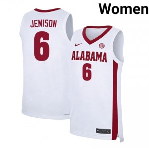 London Jemison Alabama Crimson Tide #6 College Basketball Women's 2025-26 Jerseys - White 362318-706
