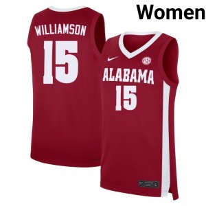 Noah Williamson Bama Women Limited College Basketball #15 Jersey - Crimson 474572-522