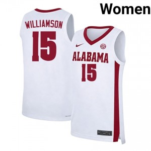 Noah Williamson Roll Tide Women's #15 College Basketball High School Jersey - White 525827-690