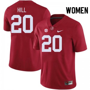 Daniel Hill Roll Tide Women's College Football Alumni #20 Jerseys - Crimson 631082-351