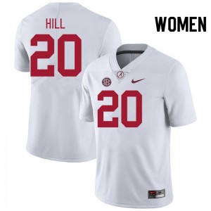 Daniel Hill University of Alabama Womens #20 College Football University Jersey - White 537424-555