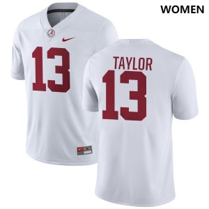 Ivan Taylor University of Alabama Women #13 College Football Alumni Jerseys - White 233925-654