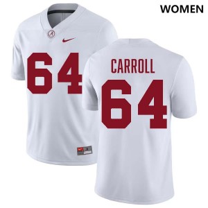 Michael Carroll Roll Tide College Football 2025-26 Womens #64 Jerseys - White 812795-376