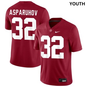 Alex Asparuhov The Tide Alumni College Football Youth #32 Jersey - Crimson 603663-272