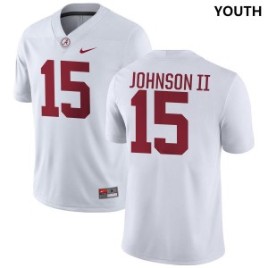 Duke Johnson II Bama Official #15 College Football Youth Jersey - White 121459-835