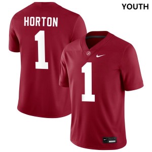 Isaiah Horton Alabama Crimson Tide College Football #1 Youth Alumni Jerseys - Crimson 778740-324