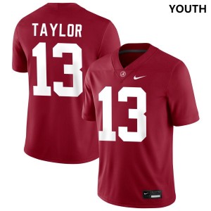 Ivan Taylor Bama Replica College Football #13 Youth Jersey - Crimson 657429-294