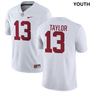 Ivan Taylor Bama #13 College Football Embroidery Youth Jersey - White 883339-382