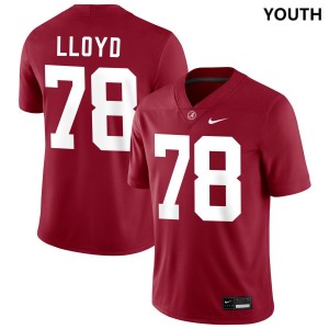 Jackson Lloyd Roll Tide #78 College Football Youth Alumni Jerseys - Crimson 334232-774