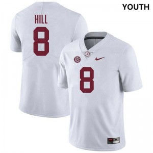 Justin Hill Bama #8 College Football Player Youth Jerseys - White 817664-960