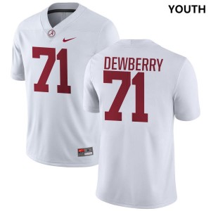 Kam Dewberry The Tide #71 College Football Replica Youth Jersey - White 792348-310