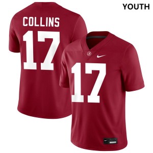 Kelby Collins Crimson Youth College Football Alumni #17 Jerseys - Crimson 197467-361