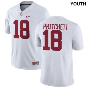 Marshall Pritchett Alabama Youth College Football #18 Limited Jerseys - White 790937-157