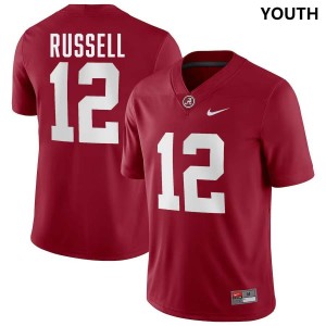 Keelon Russell Roll Tide #12 Youth College Football Embroidery Jersey - Crimson 653916-514