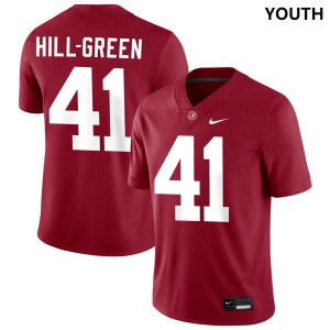 Nikhai Hill-Green The Tide #41 Game College Football Youth Jersey - Crimson 309986-631