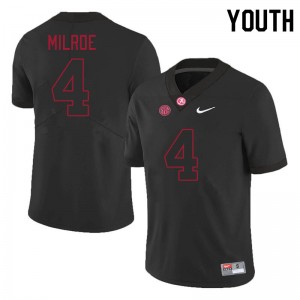 Jalen Milroe The Tide College Football Player #4 Youth Jersey - Black 923953-997