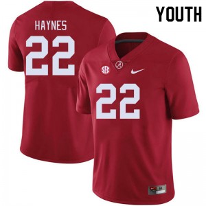 Justice Haynes Roll Tide Youth Player College Football #22 Jersey - Crimson 298352-894
